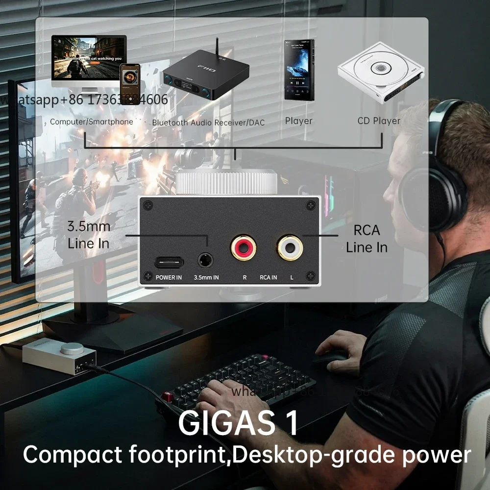 Class AB High-Power Headphone Amplifier, Discrete Transistor Design, 4600mW Balanced Output Power, 4.4mm/3.5mm
