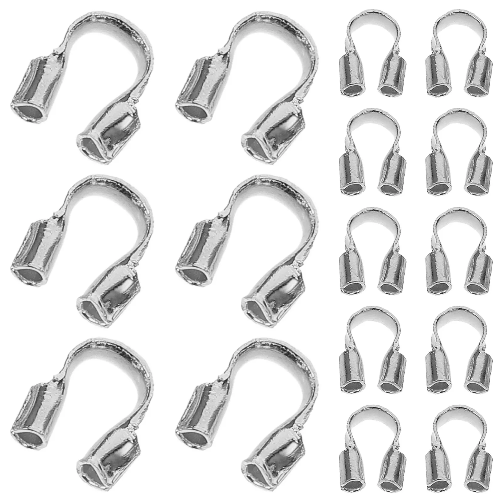 100Pcs Wire Guardian U Shape Copper Protector Jewelry Wire Thread Guard DIY Making Accessories for Bracelets Necklaces Earrings