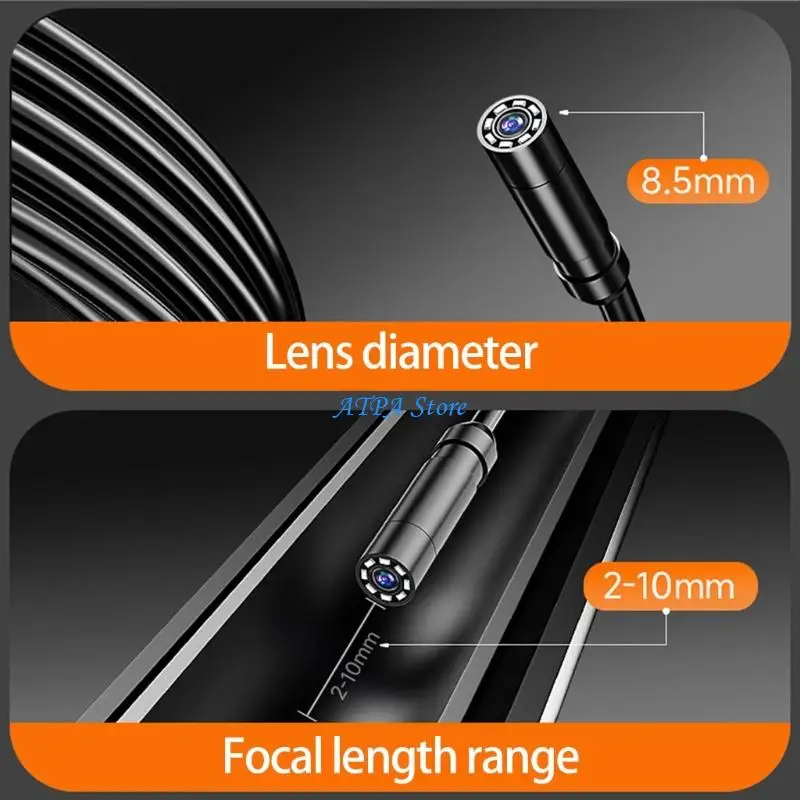 

U13C Портативный промышленный эндоскоп 100 Вт Инструмент для проверки пиксельной камеры Водонепроницаемый зонд Комплект гибких в