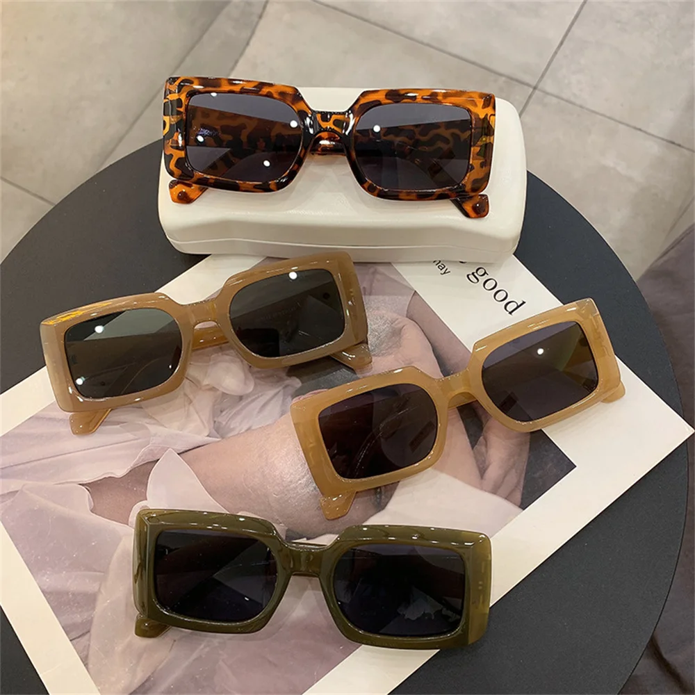 KLASSNUM Women Square Sunglasses for Men Driving UV400 Trendy Sun Glasses Fashion Vintage Unisex Color Shades Eyewear Wholesale