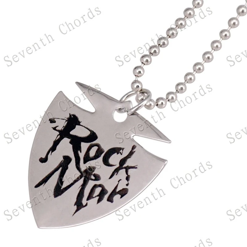 4 Stück Gitarrenplektren-Anhänger aus Edelstahl für Heavy Metal, Dicke 0,5 mm, Gitarrenzubehörteile – Detail 11
