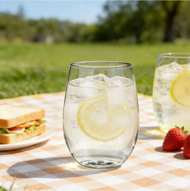 

340ml/375ml Lemon Water Cup Cocktail Glass Classic Coffee Mug Juice Cold Drink Cups Round Whiskey Glass Drinkware Christmas Gift