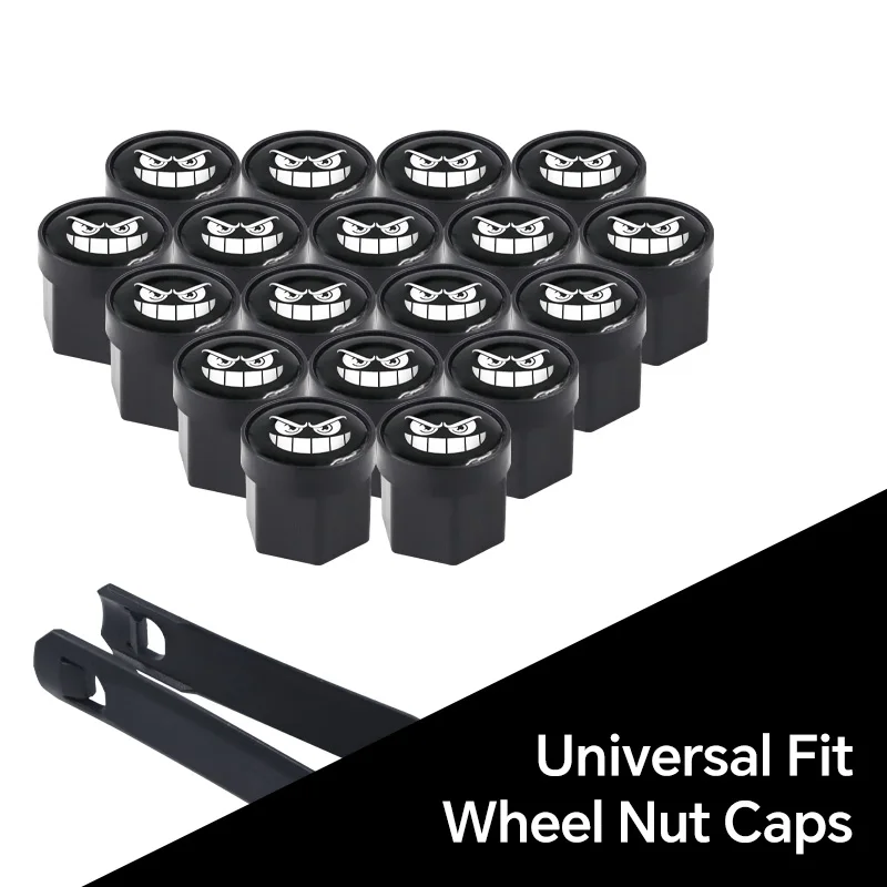 20 stuks 17mm 19mm 21mm auto wielmoerkappen universele zwarte wielnaafmoer beschermkap wielmoerkappen wielmoerbeschermers