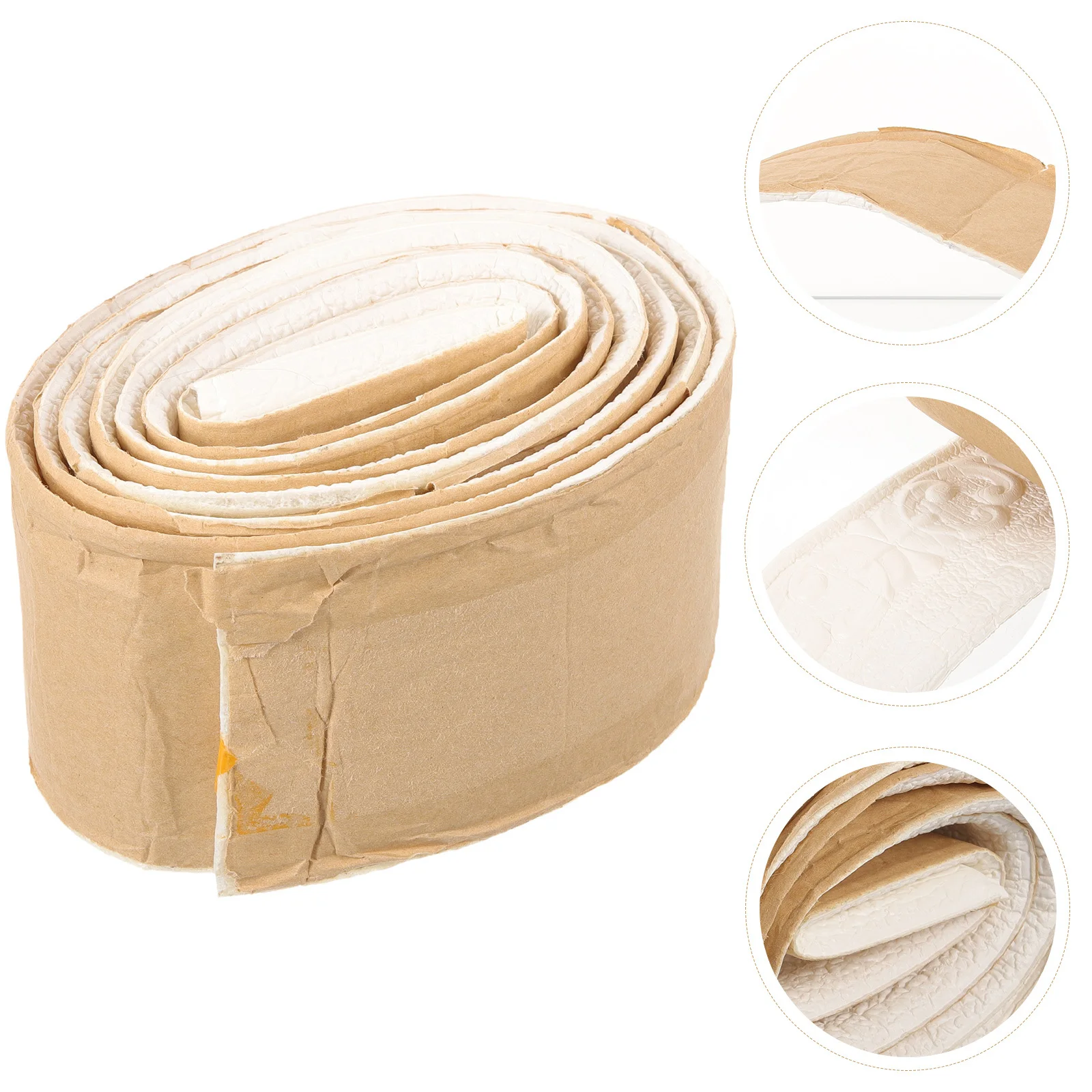 

1 Roll 3D Foam Peel and Stick Wall Corner Trim Self-Adhesive Flexible Molding Trim for Wall Edge Splashproof Durable Xpe Foam