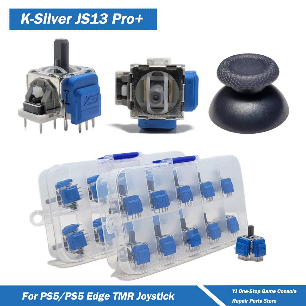

20pcs/Lot K-Silver JS13 Pro+ TMR Electromagnetic Joystick for PS5 PS5 Edge TMR Joystick Analog Tunnel Magnetic Resistance w cap