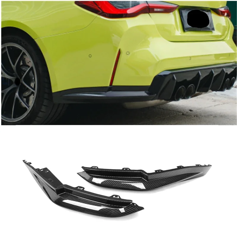 

OEM Style Dry Carbon fiber Replacement Sticky rear Back splitter 2 PCS For BMW M3 G80 4-Door 2021+