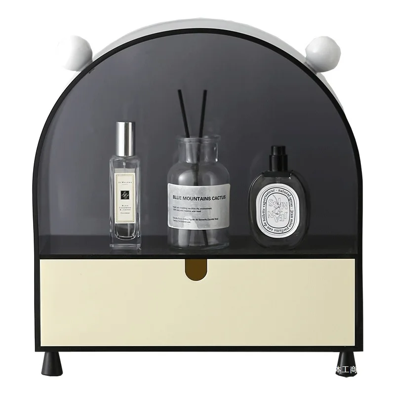 

Black Premium Acrylic Shelf Dresser Cosmetics Storage Box Arc Height Increasing Drawer Cream
