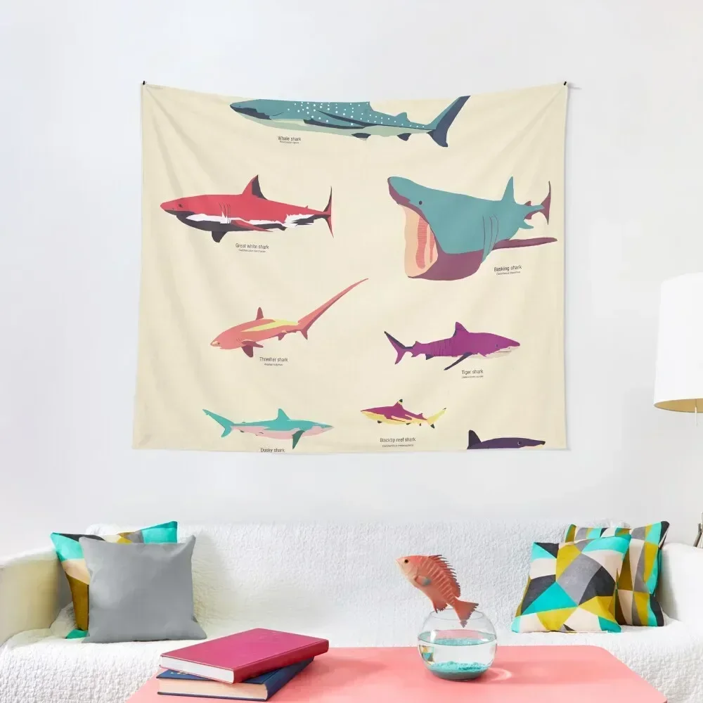 

Sharks Tapestry Bathroom Decor Decorations For Room Korean Room Decor Tapestry
