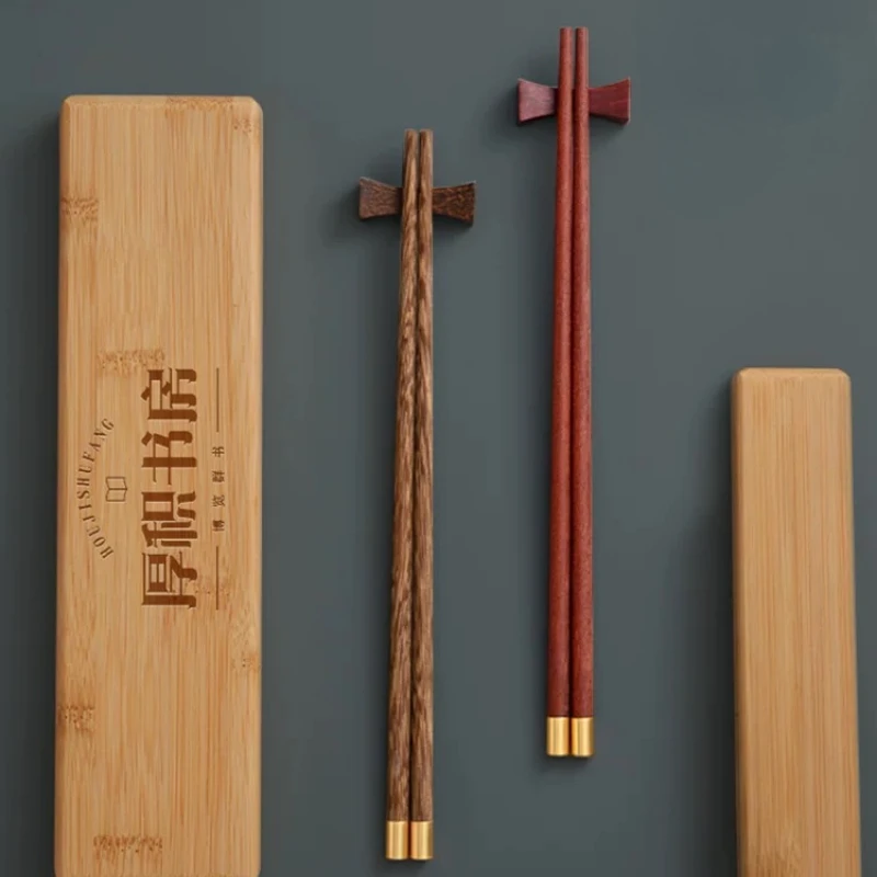 Wooden Chopsticks Single Portable High-grade Chinese Creative Gift Characteristic Chopsticks Travel Camping Box Set