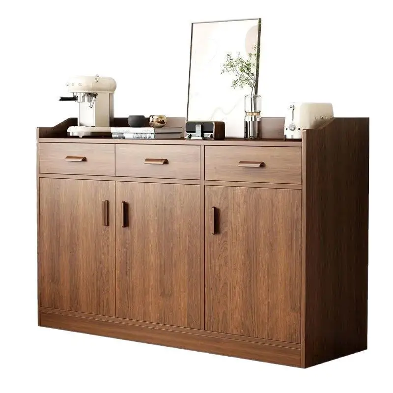 Chinese Style Sideboard Cabinet, Kitchen Storage, Dining Room Organizer, Wall Mounted, Multi-Function Buffet, 128cm Length