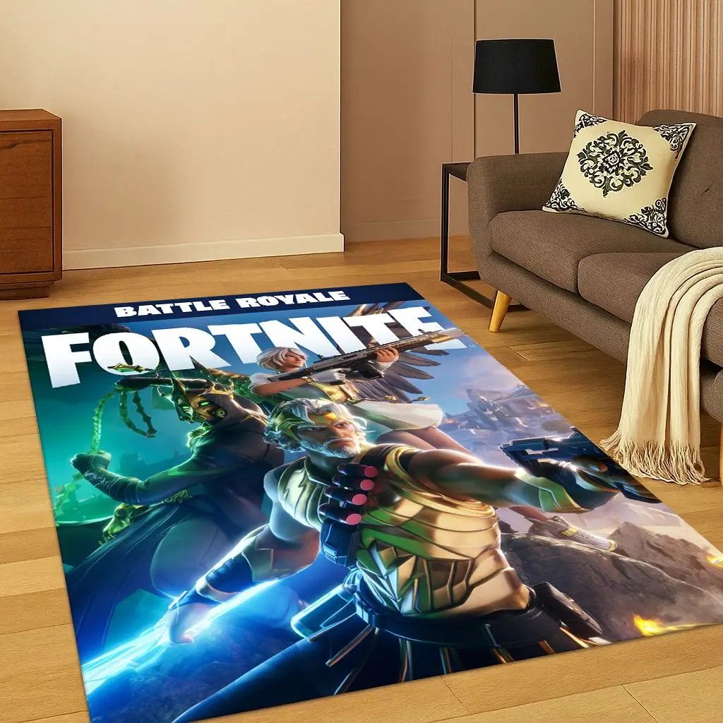 ثلاثية الأبعاد F-Fortnite لعبة الكرتون السجاد البساط لغرفة النوم غرفة المعيشة أريكة ممسحة ديكور المنزل ، أطفال منطقة اللعب البساط عدم الانزلاق هدية الكريسماس #4
