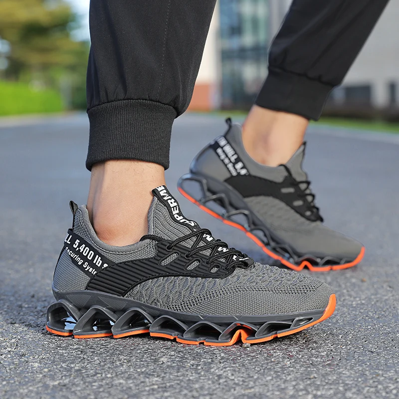 

Новая спортивная мужская обувь Blade, повседневные кроссовки с сеткой, повседневная обувь с кокосом, большие размеры, износостойкая, дышащая, 46-47