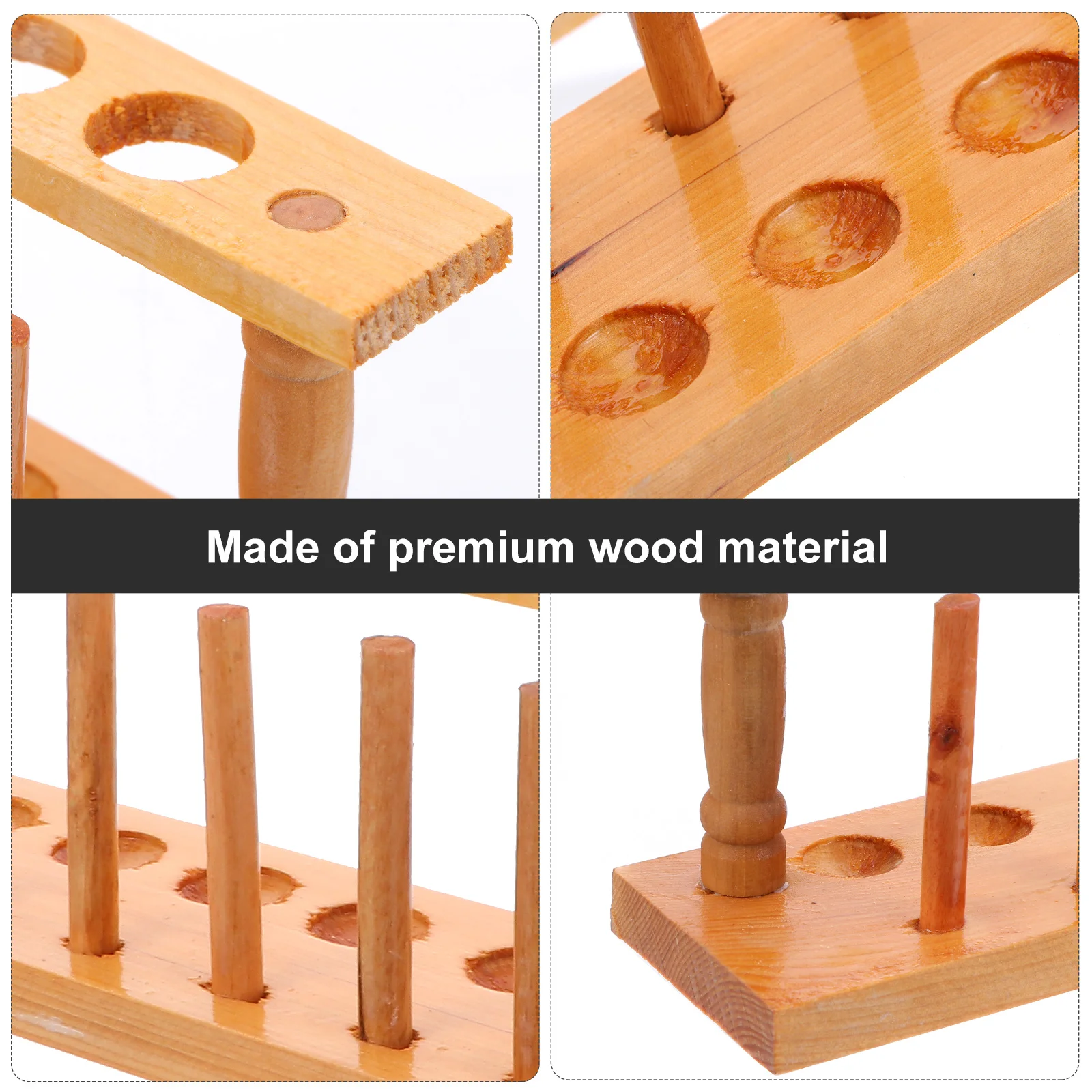 Wood Test Tube Rack Lightweight Durable Portable Laboratory Organizer Stand Test Tube Holder Storage Wood Storage Rack