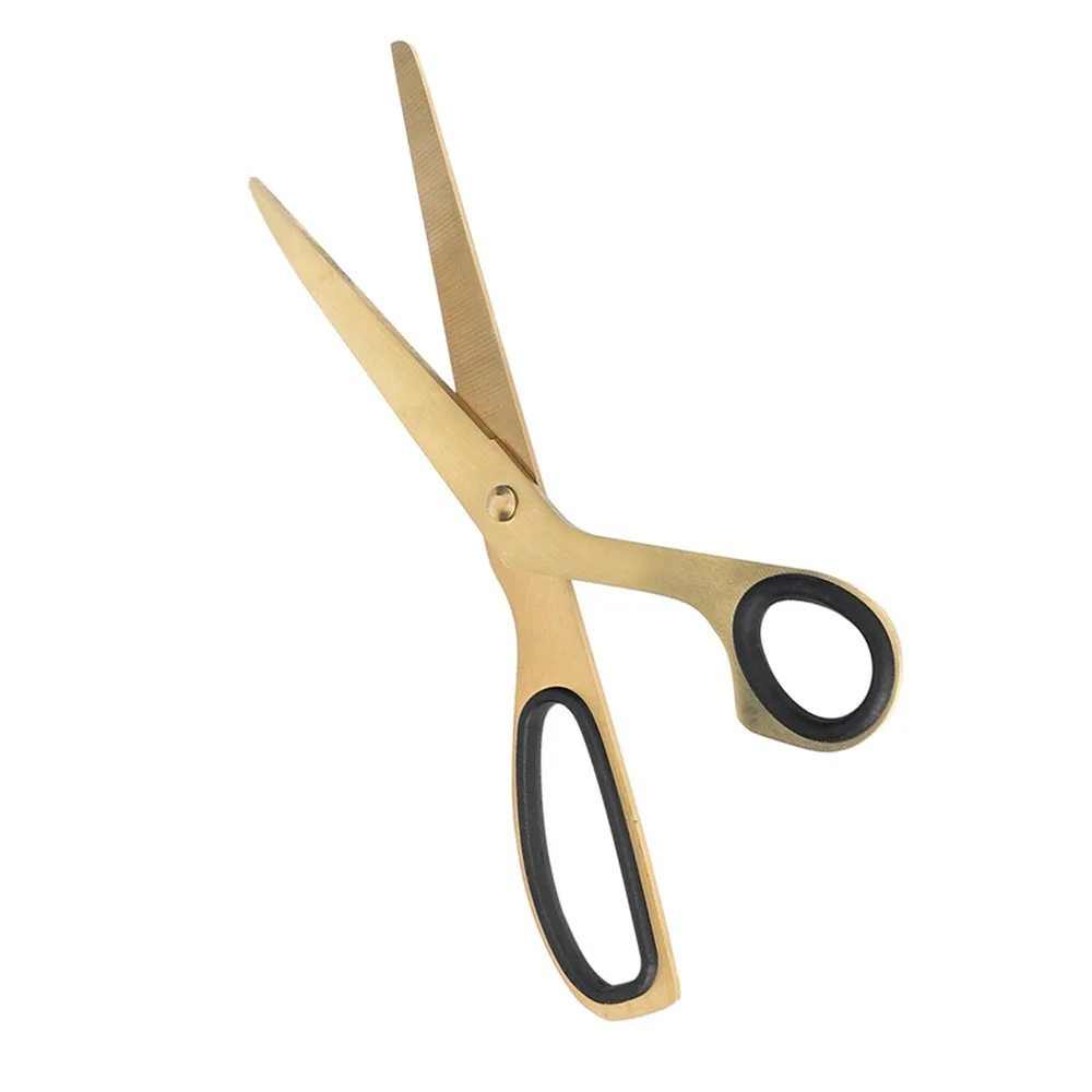 Black and Golden Golden Scissors Stainless Steel Asymmetrical Design Golden Stainless Steel Scissors Lightweight Nordic Style