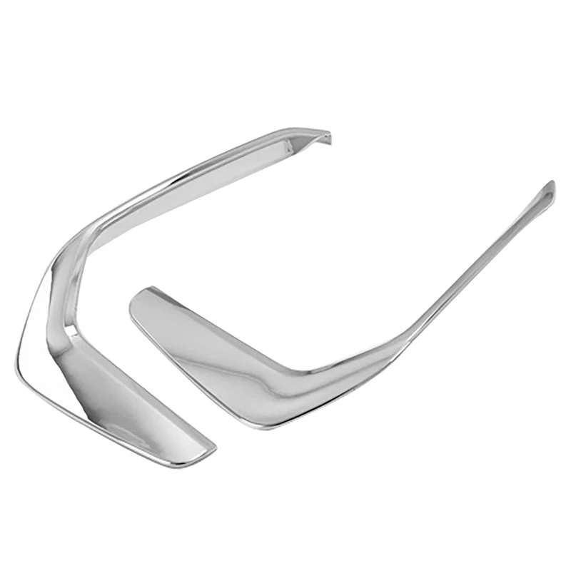 

ABS Silver Front Bumper Fog Light Frame Trim for Audi A6 C8 2019-2020 Fog Lamp Covers Decorative