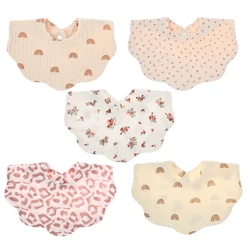 5 Stks/partij Baby Speeksel Handdoek 100% Katoen Vier Seizoen Unisex Effen Kleur Slabbetjes Pasgeboren Schattige Slabbetjes Meisje Jongen 0-18 Maanden