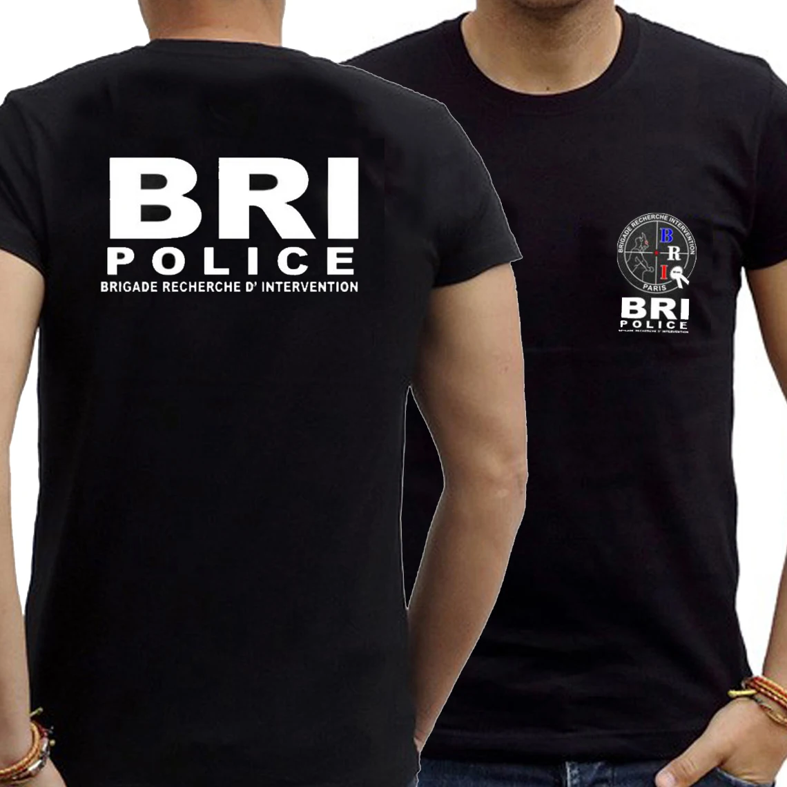 French Special Elite Forces France RAID BRI Unit T-Shirt Short Sleeve Casual 100% Cotton O-Neck Summer Mens T-shirt Size S-3XL