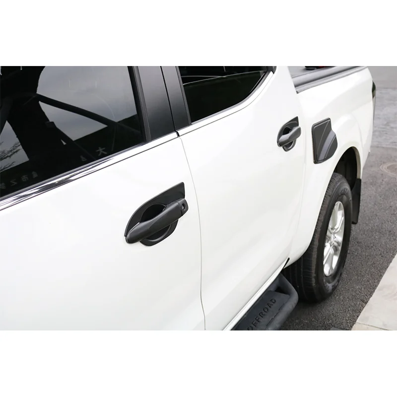 غطاء مقبض الباب التلقائي لنيسان نافارا Np300 Frontiner 2015-2019 غطاء حامي مقبض الباب أسود غير لامع