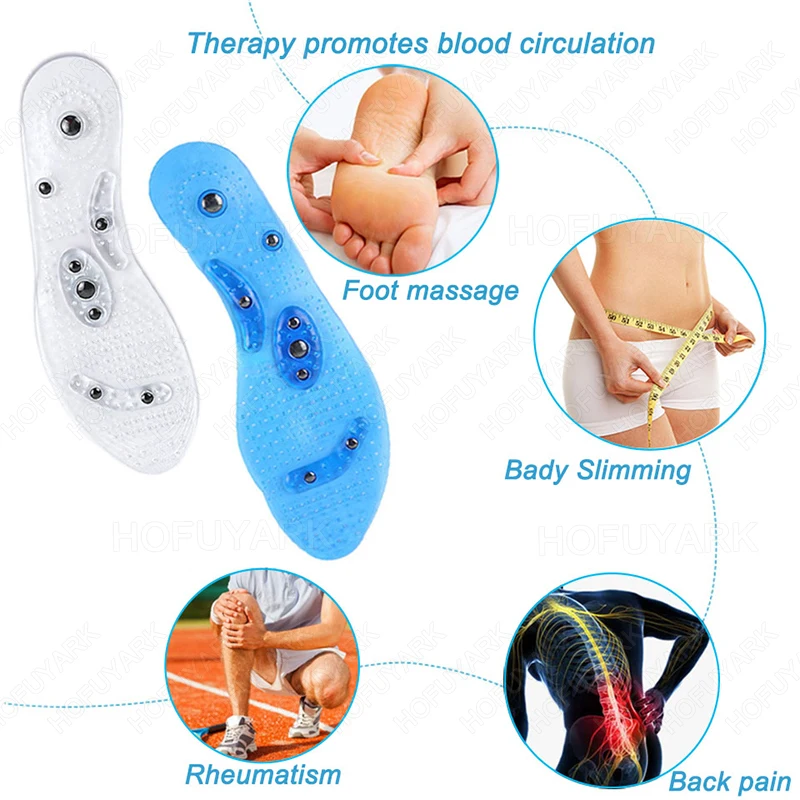 靴用シリコン指圧マグネットマッサージインソール 足療法インソール 体重減少 スリミング 痛み緩和 靴パッド
