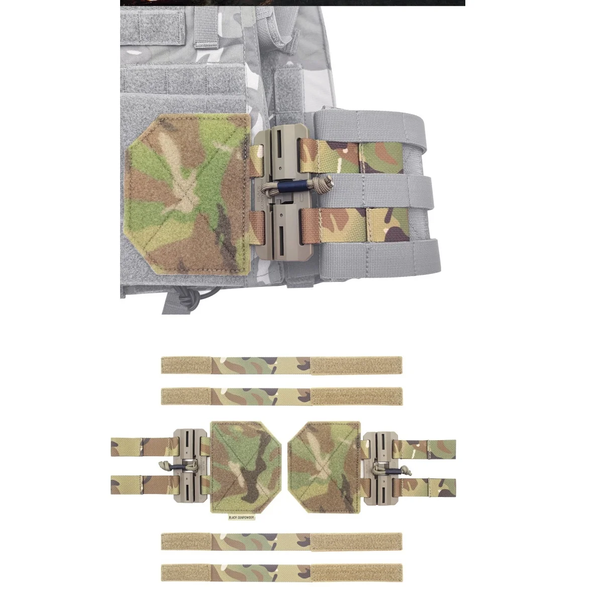 Tactical Vest Modification Upgrade Kit With Magnetic Buckle Quick Release Short Side Waist Cover