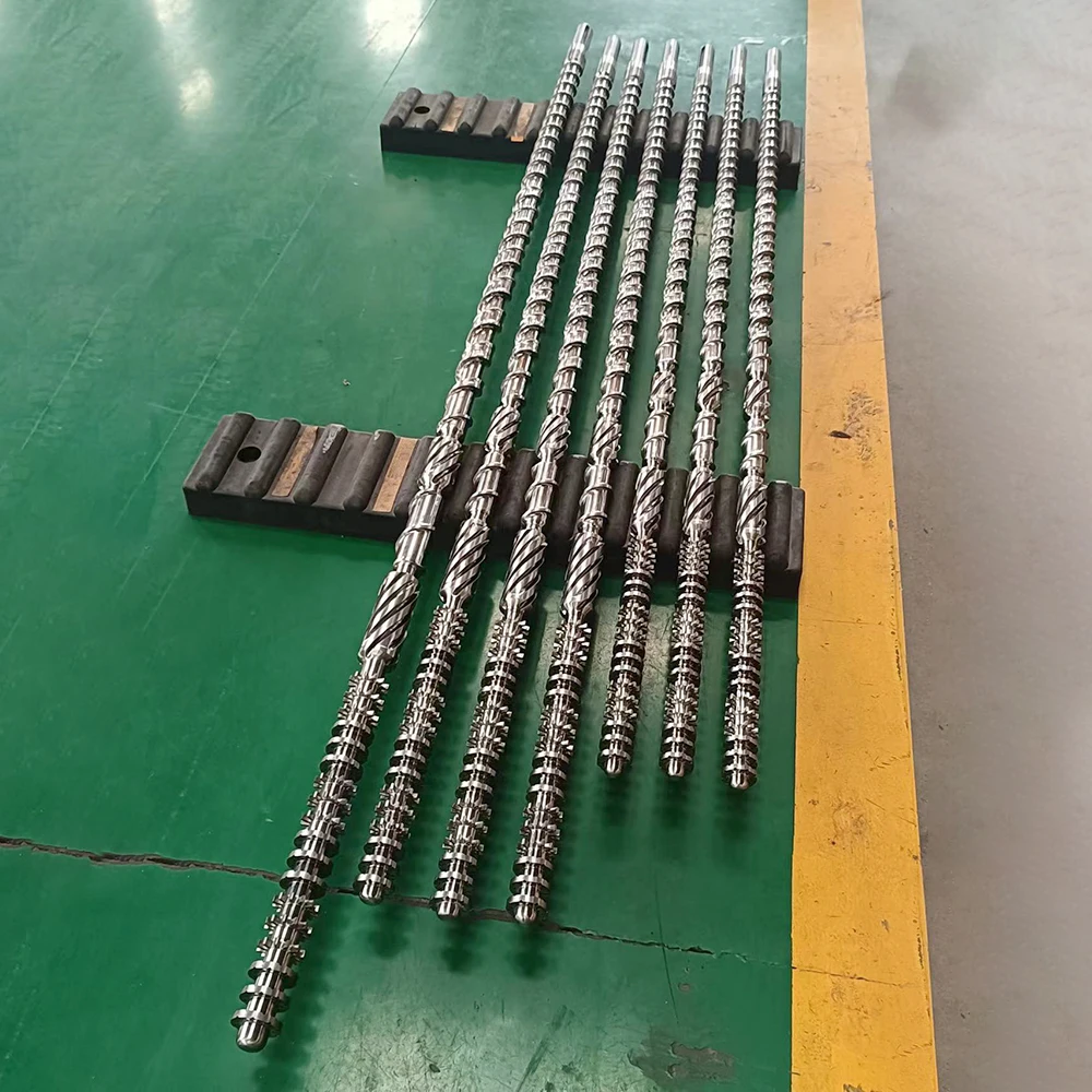Custom 46-mm screw and barrel for a 128MK injection molding machine SACM645 38CrMoAIA Quenched and nitrided cnc Barrel sleeve