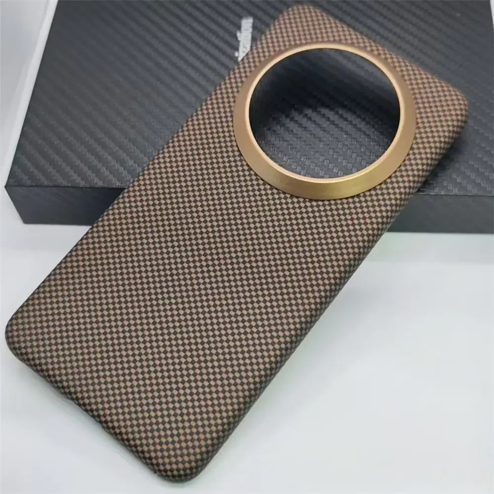 

Genuine Aramid Carbon Fiber Case For Huawei Mate 70 Pro RS Mate70 Matte Magnetic Wireless Thin Metal Ring Armor Hard Cover