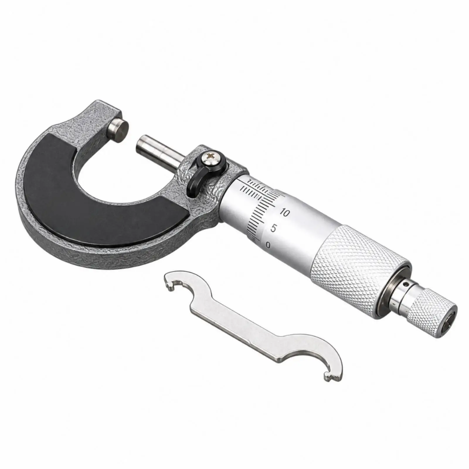 Micrometer Gauge Metal Caliper 0.01mm Precision Cast Iron Frame for Mechanical Engineering and Workshop Tasks