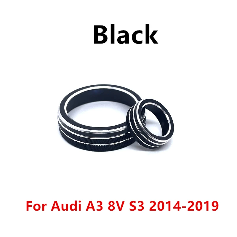 Auto Center Konsole Multimedia Knopf Schalter Rahmen Abdeckung Aufkleber Dekor Ring Trim Für Audi A3 8V S3 2014-2019 innen Zubehör – Detail 10