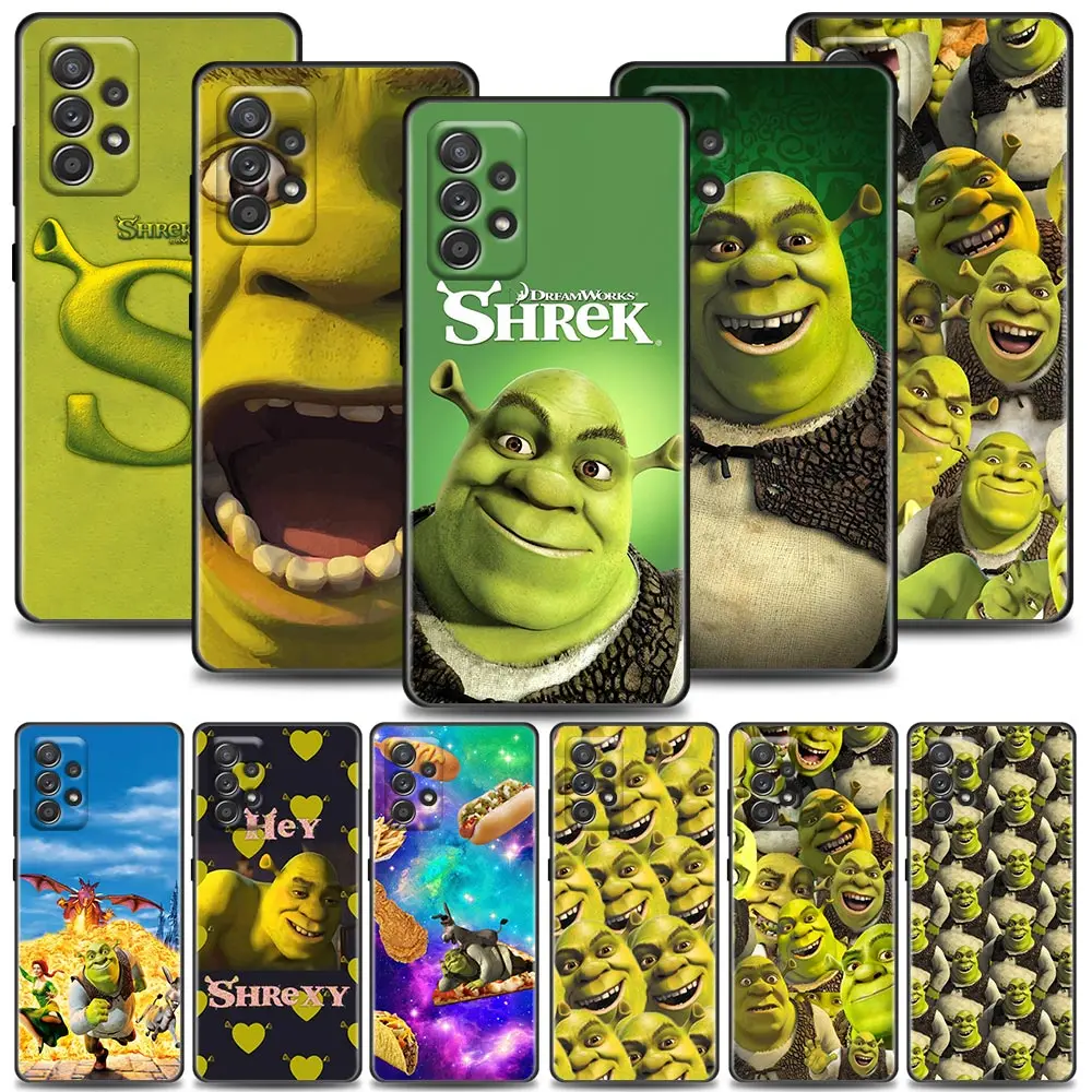 Casing kartun lucu Shrek Art, pelindung telepon lembut untuk Samsung Galaxy A13 4G A21S A13 A14 A23 A24 A01 A02 A03 A04 S A11 A12 A32