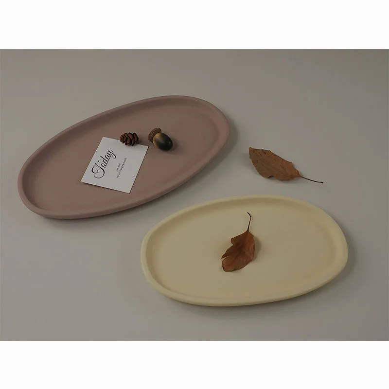 

DIY Кристаллические эпоксидные силиконовые формы, гипсовый цемент, круглый овальный поднос, поднос для хранения чайной тарелки, креативная зеркальная силиконовая форма для смолы