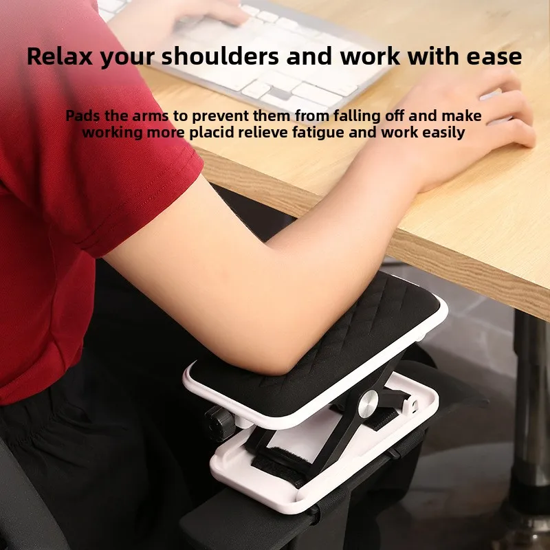 Adjustable Chair Armrest Pad Riser with High Density Memory Foam, Height Raising Forearm Support for Gaming Office Chairs