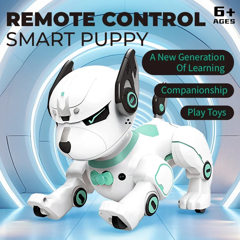 Controle remoto Stunt Puppy brinquedo interativo para crianças, RC cão inteligente, rádio-controle animal brinquedo elétrico, presente das crianças