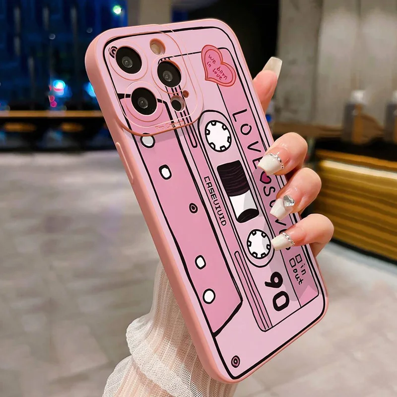 Scribble Tape Design Phone Case for Xiaomi 14T Mi 13T 14 13 12 11 Lite 5G 12T Poco F6 F5 X5 X6 X3 M6 Pro 4G Shockproof Cover