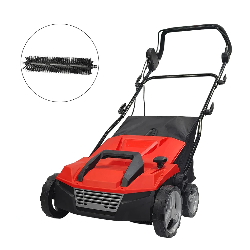 

Electric Industrial/DIY Lawn Dethatcher Multi-Function Scarifier Rake with High Adjustment Artificial Turf Sweeper