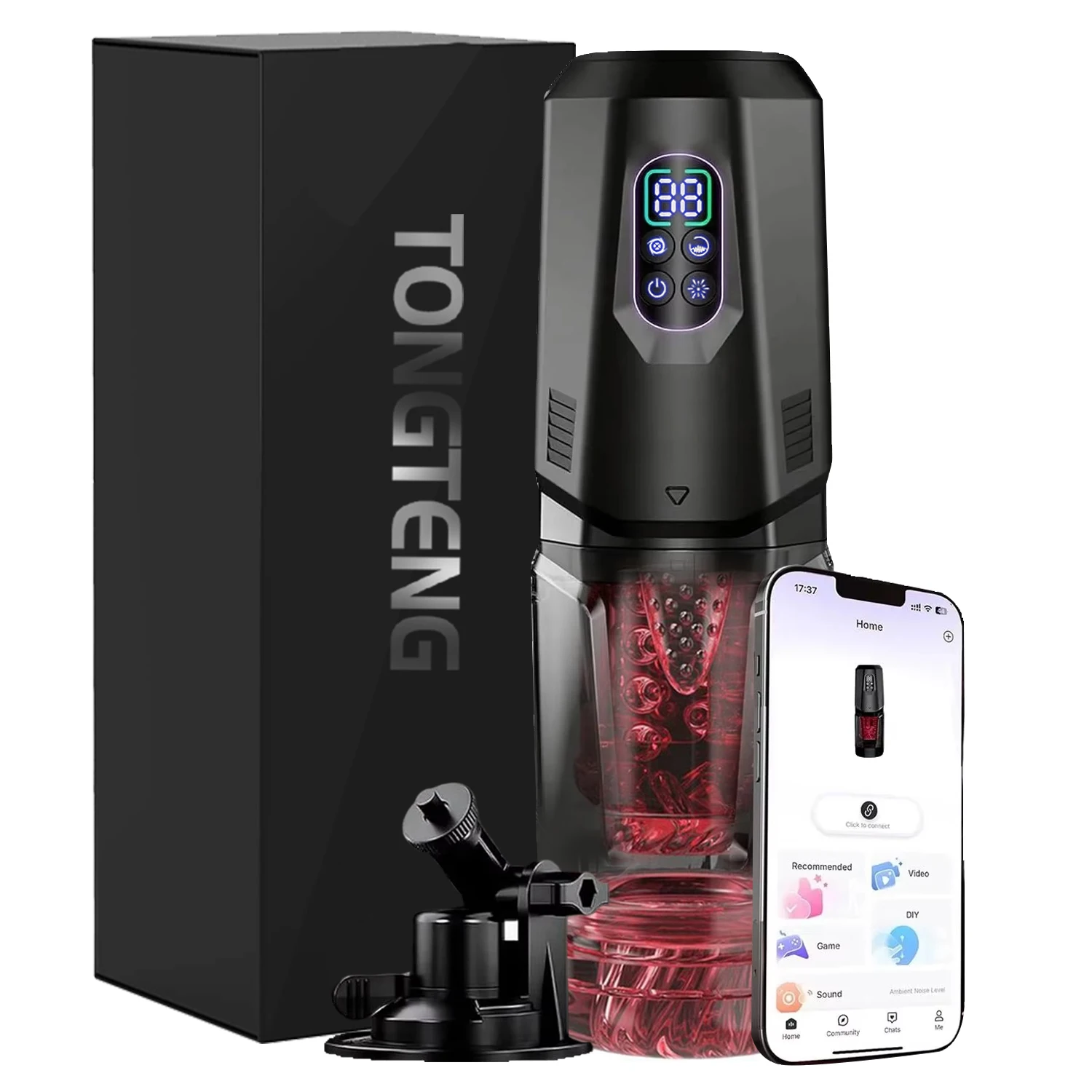 Automatic Masturbator Stroker Adult Toys with 7 Thrusting Rotating 7 Licking Vibrating Modes Hands-Free Sex Machine Pocket Pussy