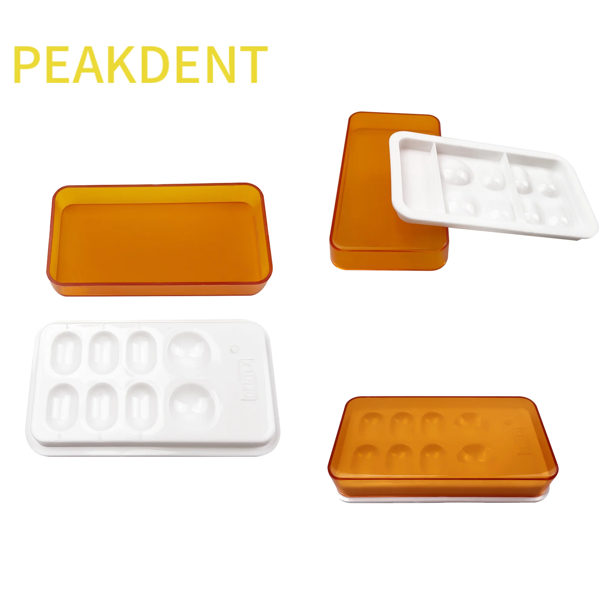 

Dental Shading Box Synthctic Acrylic Resin Teeth Shading Light Storage Box Color Toning 8 Slot Palette Dentistry Tool