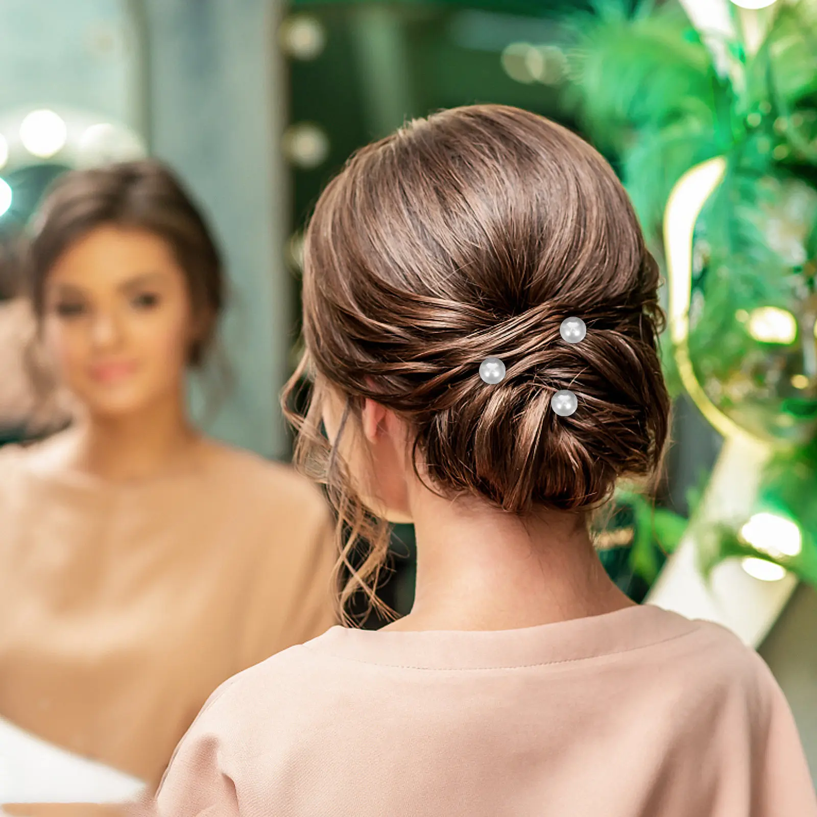 10pcs Mini Pearl Claw Strong Hold Non-Slip Barrettes For Bangs Styling Jewelry Wedding Bridal Teens Women Girls Fashion Hair