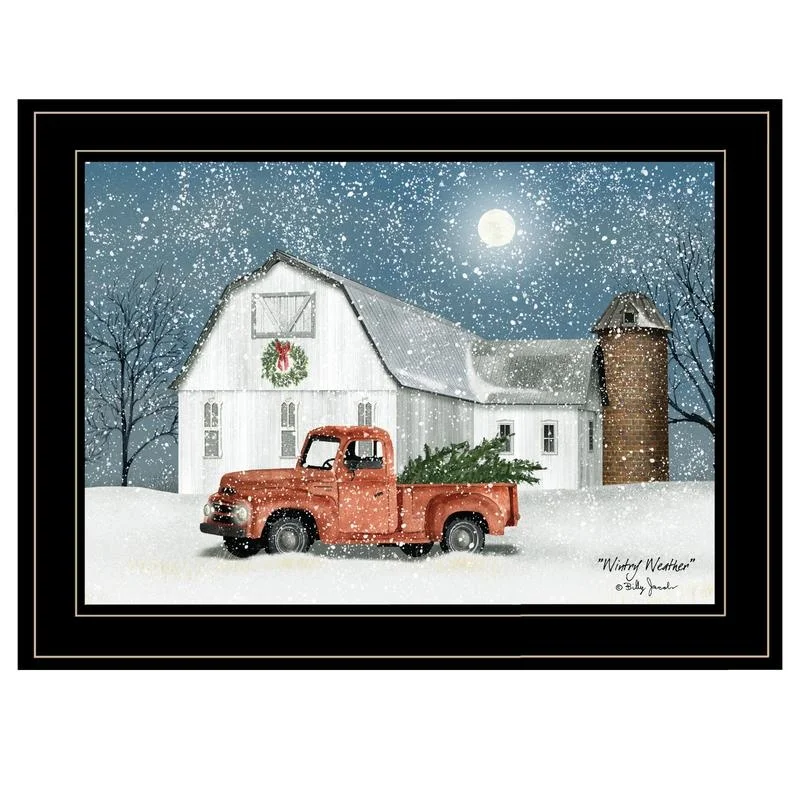 

Wintry Weather Framed Print Black Frame Ready to Hang