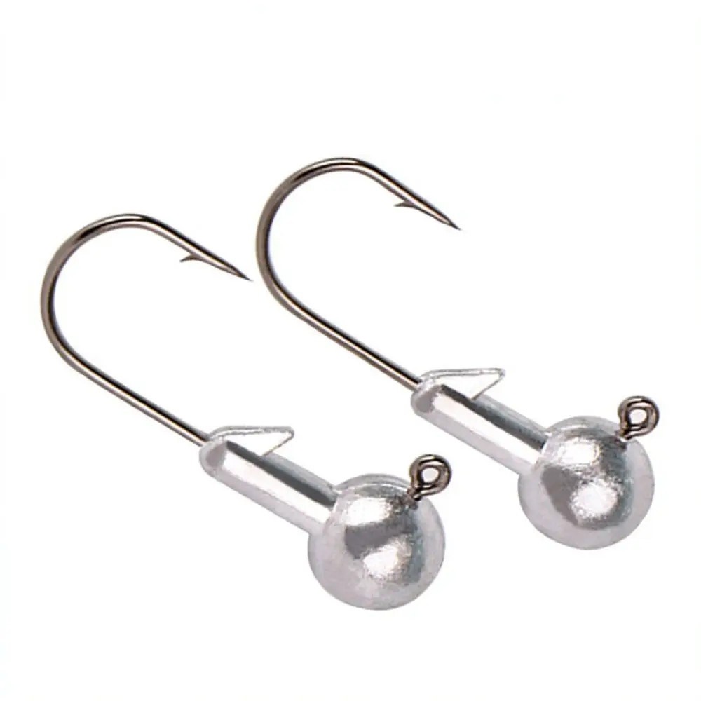 Sharp Jigging Hooks Fishing Equipment For Soft Plastic Baits Essential Terminal Tackle Natural Unpainted Jig Heads