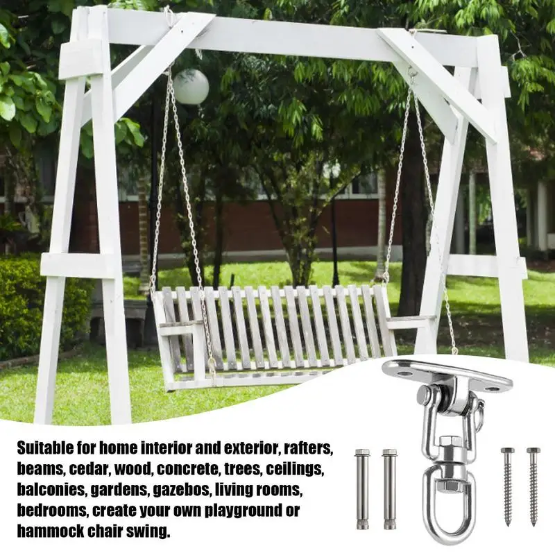 Rotary Swing Fixed Plate Heavy Duty Swing Hangers Sets Yoga Hammock Swing Hanging Chair Hooks For Beam Ceiling