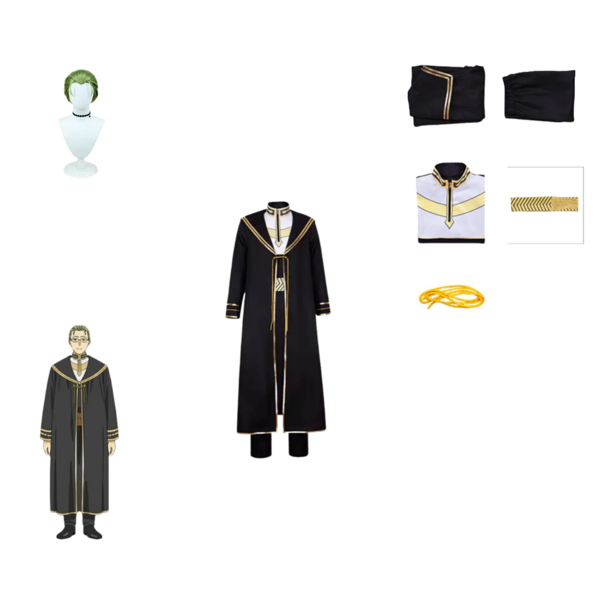 

Anime Cospiay The character Haita in Frieren Beyond Journey's End male cosplayers Wig Suit code wang