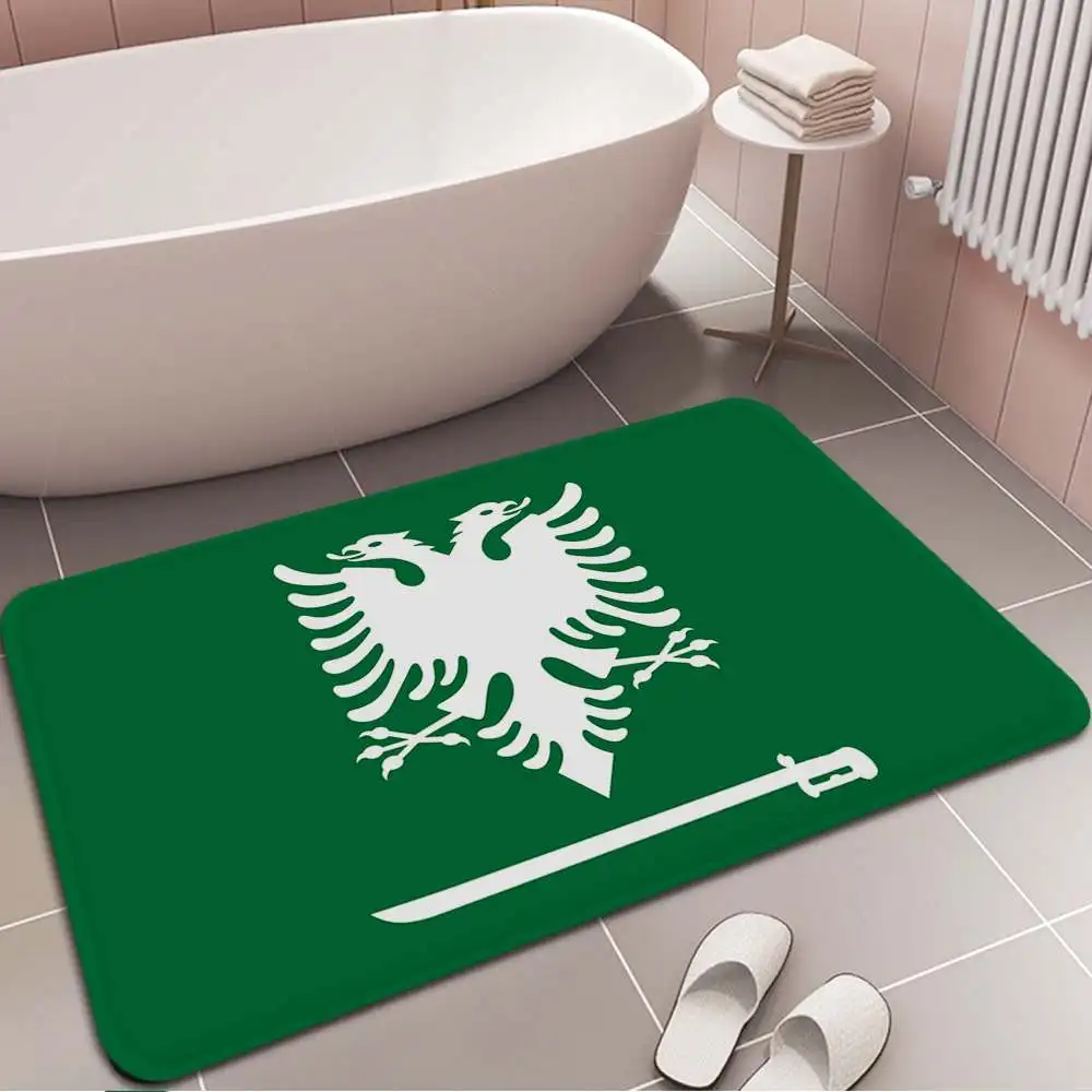 Albania Flag Bathroom Mat Washable Non-Slip Living Room Sofa Chairs Area Mat Kitchen Bedside Area Rugs