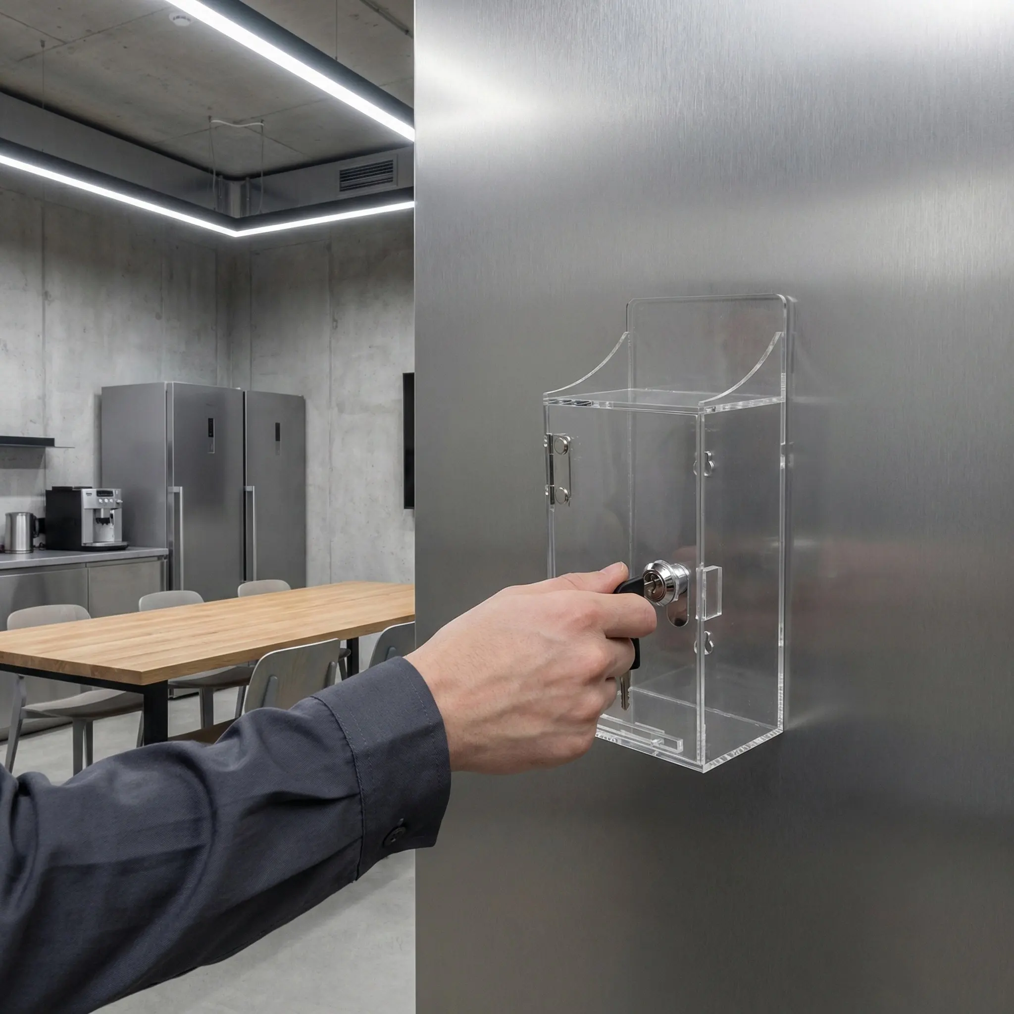 transparent-lockable-phone-storage-box-wall-mounted-clear-acrylic-phone-locker-for-classroom-office-entryway-secure-daily