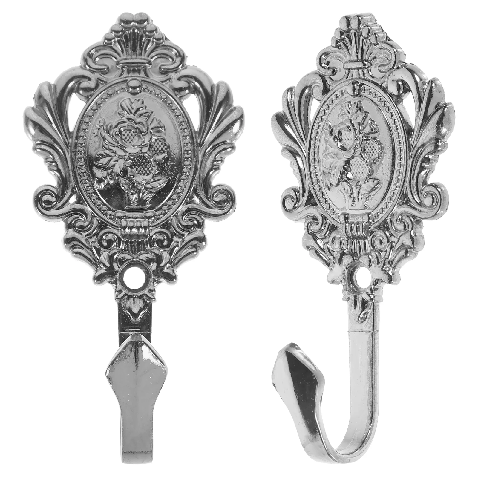 

2 Pcs Curtain Wall Hook Black Sheer Curtains Hooks Zinc Alloy Vintage Tieback Accessories Holdback
