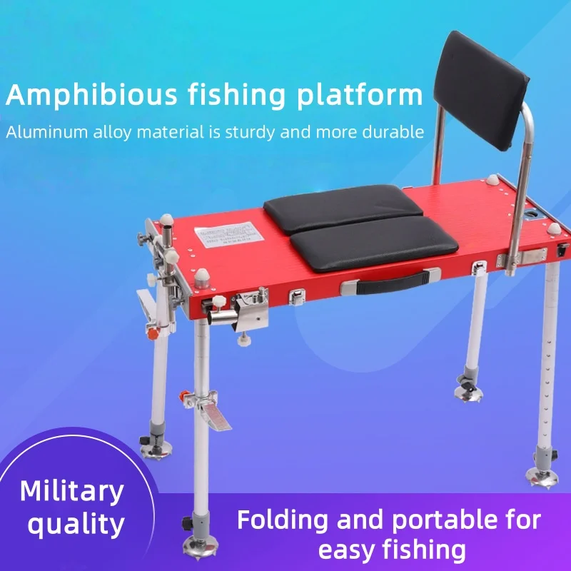 

The Water and Land Dual-purpose Small Fishing Platform Ultra-light Folding Multi-functional Telescopic Aluminum Alloy
