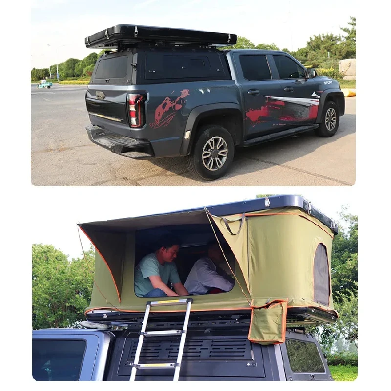 

Best Selling Storage Crossbars Multifunctional Lage Racks Pickup Trucks Three High Aluminum Alloy Tailbox Canopies