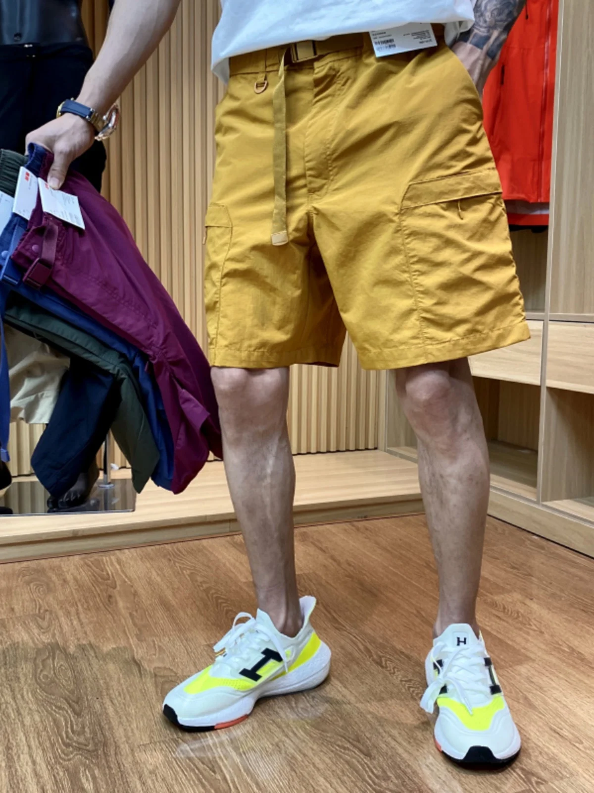 

Men's Outdoor Workwear ort Pants Five-Quarter Length Qui Dry Breathable Summer Spor Sle Elastic Anti-Wrinkle orts