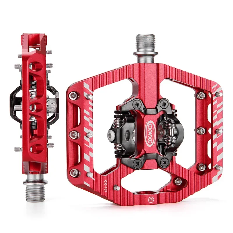 Ultralight Non-Slip Double-sided Lock Mountain Bike Pedals Aluminum Alloy Sealed 3 Bearing Flat Platform SPD MTB Bicycle Pedal