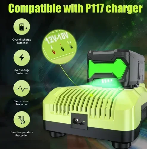 9.8Ah 12.8AH For RYOBI P108 18V One+ Plus Battery 18 Volt Lithium-Ion Power Tools P104 P107 RB18L50 RB18L20 P108 ryobi lithium