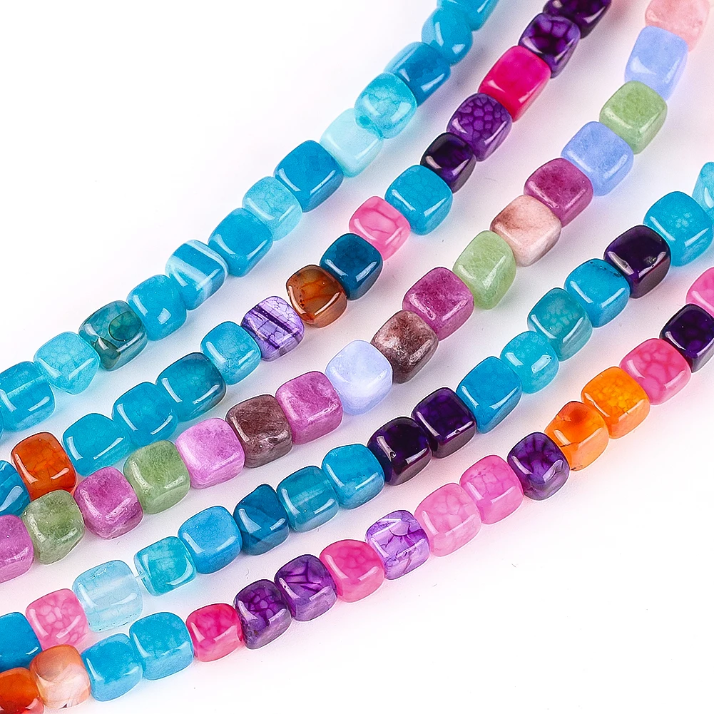 8mm Square Faceted Crystal Agate Beading Jewelry Beads Glass Prism Rainbow Loose Beads for Jewelry Making Diy Necklace Bracelet